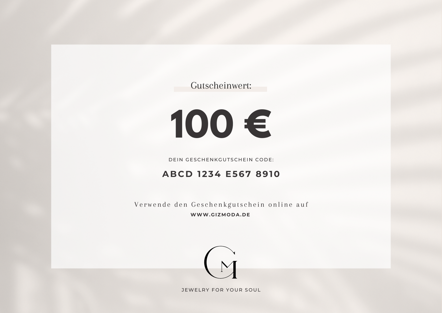 GIZMODA Jewelry Geschenkgutschein