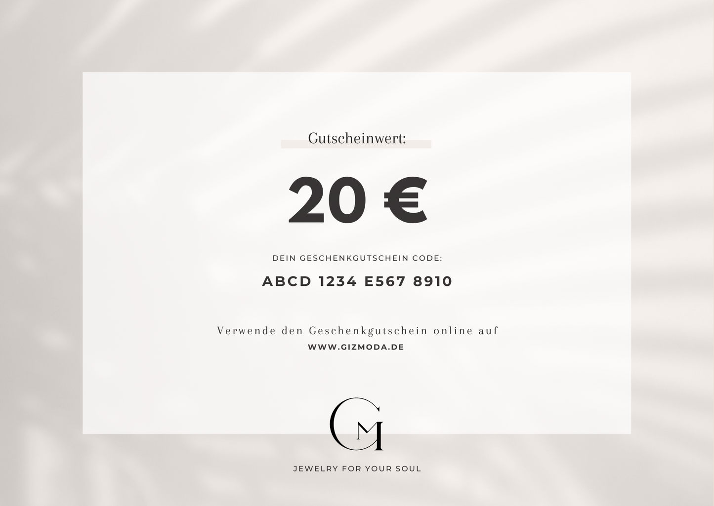 GIZMODA Jewelry Geschenkgutschein