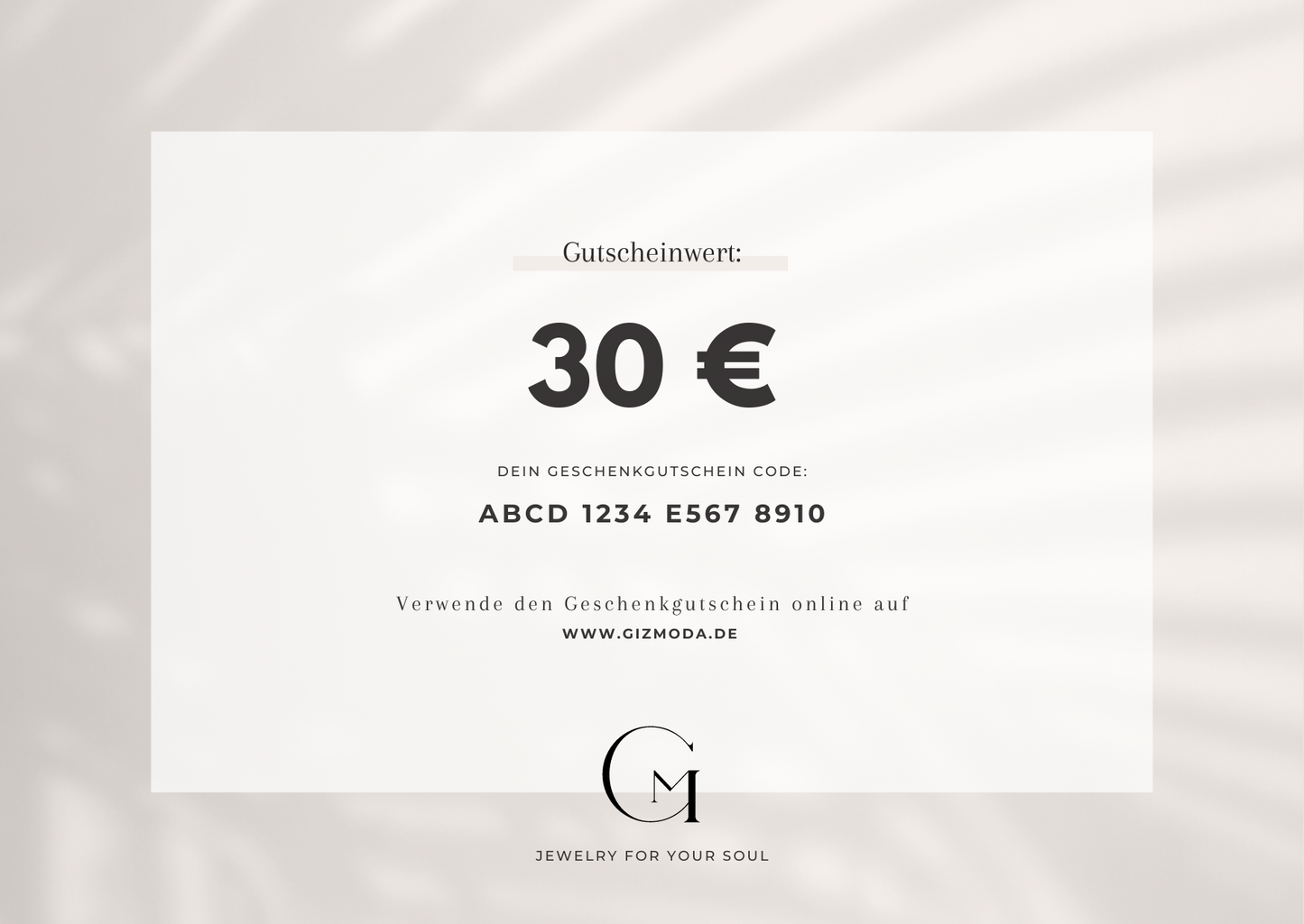 GIZMODA Jewelry Geschenkgutschein