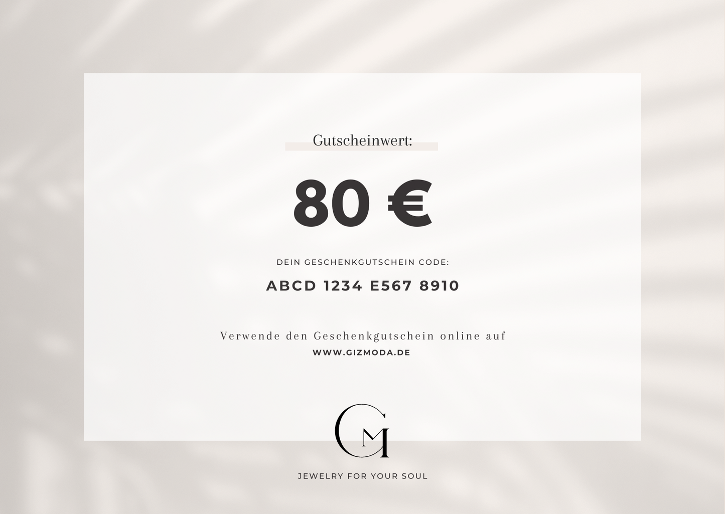 GIZMODA Jewelry Geschenkgutschein